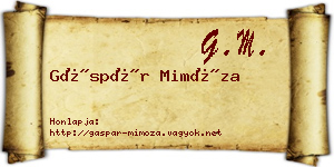 Gáspár Mimóza névjegykártya
